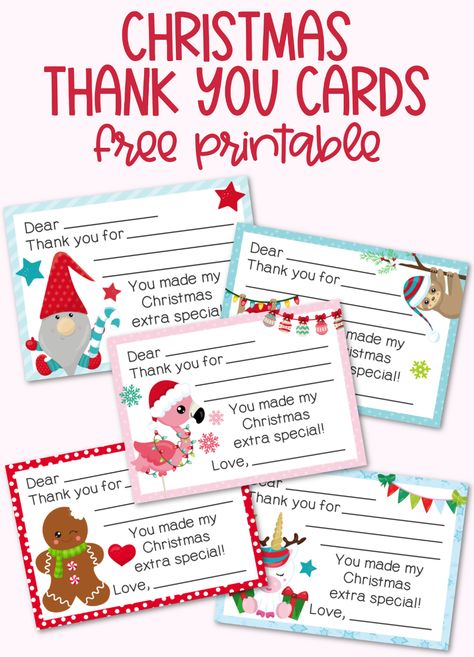 Printable Thank You Notes, Free Printable Christmas Cards, Christmas Jam, Thank You Cards From Kids, Note Ideas, Kid Christmas, Christmas Basket, Christmas Cards Kids, Christmas Note