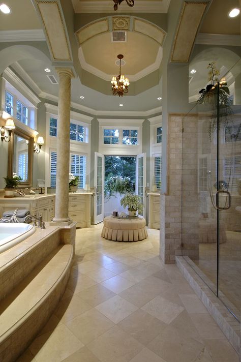 Horton Manor Luxury Home Master Bathroom Photo 02 from houseplansandmore.com Casa Vintage, Dream Bathrooms, Hus Inspiration, Dream Bathroom, Cool Ideas, House Goals, Dream Rooms, Beautiful Bathrooms, Home N Decor