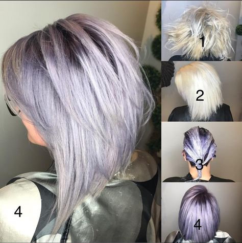 Silver And Lilac Hair, Silver Violet Hair, Blonde Hair Purple Roots, Silver And Purple Hair, Purple Silver Hair, Lilac Silver Hair, Lilac Grey Hair, Silver Lavender Hair, Silver Purple Hair