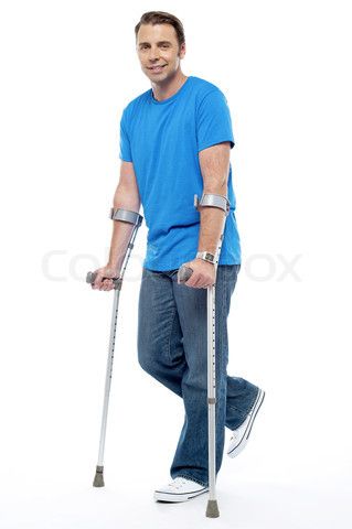 Crutches used for walking. Walking Poses, Patchwork Clutch, Human Figure Sketches, Personal Injury Law, Mobility Aids, Canvas Clutch, Crutches, Top Cars, Poses For Photos