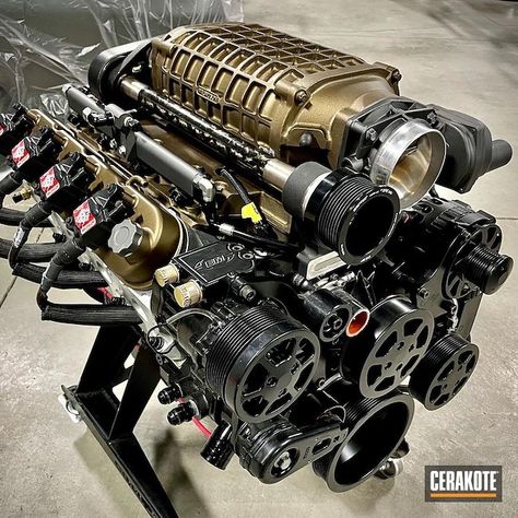 Cerakote on Instagram: “SEMA Engine Build Done for Boosted Nova - Cerakoted using Graphite Black, Burnt Bronze and Tungsten….👊💥 Don’t forget to stop by #SEMA…” Crate Motors, Motorcross Bike, Automotive Furniture, Crate Engines, Race Engines, Car Projects, Hot Rods Cars, Boat Design, Ceramic Coating