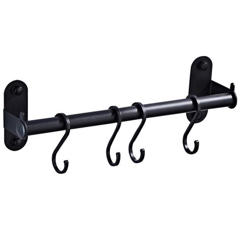 PRICES MAY VARY. Versatile Use: Utensil Rack Wall Mount is not just for pots and pans – it can also be used to hang utensils, towels, and other kitchen essentials. It can hold a wide range of items and is suitable for small kitchens, apartments and dormitories, bathrooms, offices, hotels, etc.. Flexible Installation: Kitchen with Hooks can be installed using either the hole punching method or the no punching method, giving you the flexibility to choose the best option for your kitchen. The no pu Wall Pot Rack, Pot Rack Wall, Pan Hanger, Hanging Pot Rack, Pans And Pots, Utensil Rack, Rod Iron, Pot Rack Hanging, Pot Hanger