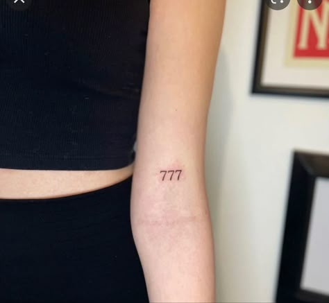 777 Angel Number Tattoo, 777 Angel Number, Angel Number Tattoo, 777 Tattoo, Tattoo Sheet, Number Tattoo, Number Tattoos, Forarm Tattoos, Omerta Tattoo