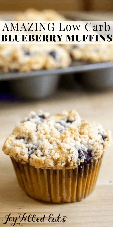 Blueberry Muffins With Crumble Topping, Blueberry Muffins With Crumb Topping, Muffins With Crumble Topping, Low Carb Blueberry Muffins, Low Carb Blueberry, Keto Blueberry Muffins, Thm Breakfast, Healthy Low Fat Recipes, Keto Cakes