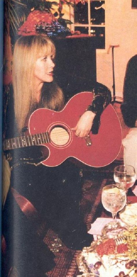 Stevie Nicks Playing Guitar Outside, Playing A Guitar, Buckingham Nicks, Stephanie Lynn, Listening Party, Ancient Queen, Stevie Nicks Fleetwood Mac, Fairy Godmother, Shangri La