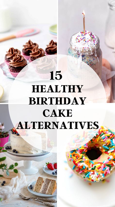 You don't need cake to celebrate birthdays! Find inspiration in this epic list of 15 Best Healthy Birthday Cake Alternatives. Here you will find healthier cakes, cupcakes, donuts, overnight oats, chia puddings, smoothie bowls and more. Fruit Pizza Cake, Healthy Birthday Desserts, Office Birthday Cake, Healthy Birthday Cake Alternatives, Healthy Birthday Treats, Healthy Birthday Cake, Nutella Smoothie, Squash Dishes, Healthy Smash Cake