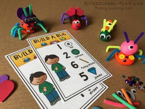 This set of bug and insect activites for preschoolers is so fun! There's so many cute ideas. Kids will definitely have a great time with this! #preschoolers #bugandinsects #activities #printables #printableactivities #funforkids #preschoolactivities #craftgossip Bug And Insect Activities, Build A Bug, Welcome To Preschool, Bug Activities, Literacy Activities Preschool, Insect Activities, Preschool Play, Playdough Activities, Free Printable Activities