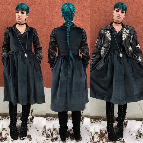 "Mi piace": 860, commenti: 13 - Alex W (@thegothicalice) su Instagram: "Something comfortable and classy ✨Dress by I Do Declare, shirt (a pajama top by Victoria’s Secret)…" Goth Shirt Dress, I Do Declare, Winter Goth, Current Mood, Pajama Top, Classy Dress, Victoria’s Secret, Pajamas, Ootd