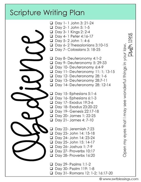 Happy almost July friends!   The new topical plan for this month is over the topic of Obedience.    If you ever struggle with doing what G... Romans Scriptures, Bible Study Plan, Scripture Writing Plan, Printable Bible Study, Scripture Writing Plans, Scripture Writing, Writing Plan, Quotes Arabic, Bible Study Help