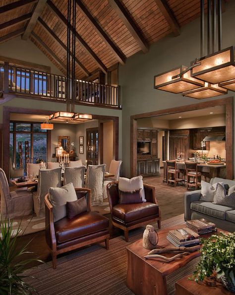 Perfect #Rustic Living Room Design #rusticfurniture http://www.santaferanch.com/ Almirah Designs, Log Cabin Interior, Farmhouse Living Room Decor Ideas, Real Estat, Log Cabin Homes, Farmhouse Decor Living Room, Home Modern, Rustic Living, Family Room Design