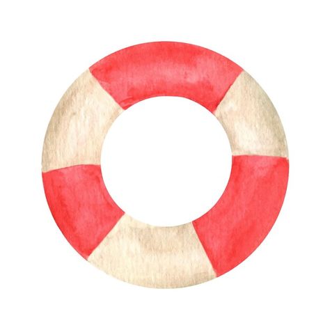 Cute lifebuoy clipart hand drawn waterco... | Premium Vector #Freepik #vector #watercolor #travel #circle #summer Lifebuoy Illustration, Watercolor Travel, Summer Drawings, Circle Illustration, Beach Watercolor, Scrapbooking Inspiration, Italian Summer, Beach Theme, Circle Shape