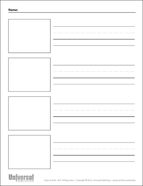 Write And Draw Template Free Printable, Draw And Write Template, Primary Writing Paper, English Letter Writing, Writing Printables, Primary Writing, Writing Support, Paper Writer, Kindergarten Readiness