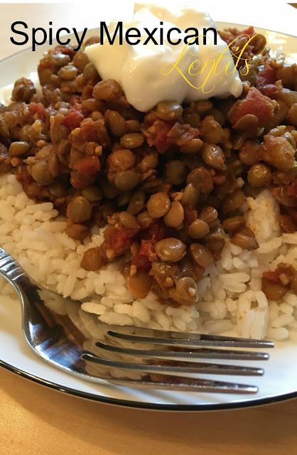 Harris Sisters GirlTalk: Spicy Mexican Lentils Mexican Lentils, Lentil Recipes Healthy, Beans Beans, Lentil Dishes, Rice Side, Cheap Recipes, Competition Prep, Yum Recipes, Rice Side Dishes