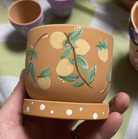 SOLD
Art by Hervintageroots Mini Clay Pot Painting Ideas, Terracota Pots Painting, Painted Plant Pots Aesthetic, Plant Pottery Painting Ideas, Aesthetic Pot Painting, Terracota Pot Painting Ideas, Hand Painted Plant Pots Cute Ideas, Clay Pot Designs, Painted Flower Pots Terra Cotta