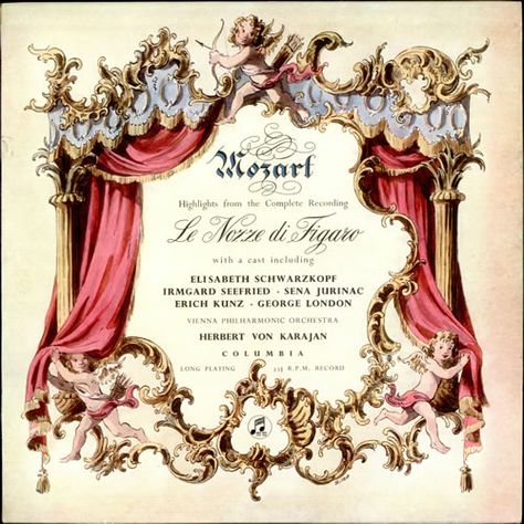 The Marriage of Figaro Elisabeth Schwarzkopf, The Marriage Of Figaro, Marriage Of Figaro, Herbert Von Karajan, Music Motivation, Beautiful Cover, Classical Music, Vinyl Record, My Images