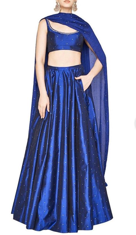 Wedding Dresses Designs, Silk Lengha, Indian Wedding Bridesmaids, Royal Blue Lehenga, Bridesmaid Blue, Latest Lehenga Choli, Engagement Lehenga, Lehenga Choli Wedding, Lehnga Dress