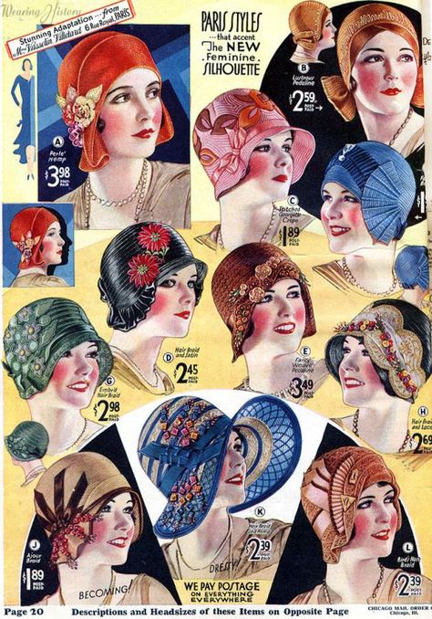 She Needs a Hat”: 1920s Easter Bonnets! | A Smile And A Gun 1920s Hats, Mode Retro, Love Hat, 1930s Fashion, Women's Hats, 1920s Fashion, Fashion Plates, Mode Vintage, Mad Hatter