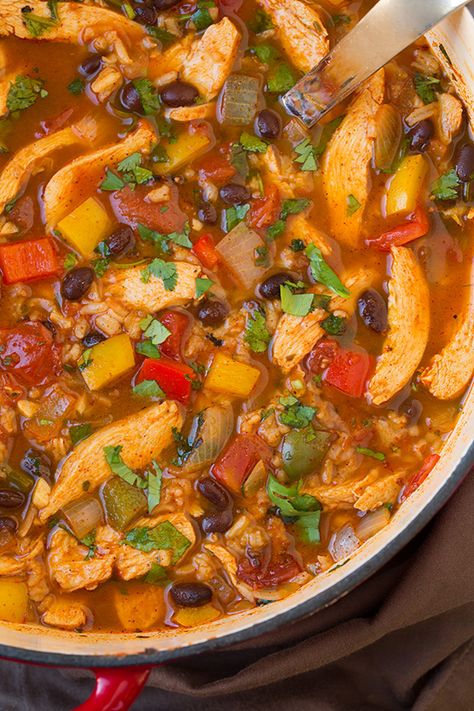 Ancho Powder, Fajita Soup, Soup Hearty, Chicken Fajita Soup, Rice Soup Recipes, Baked Chicken Recipes Easy, Cheddar Chicken, Chicken Fajita, Easy Baked Chicken