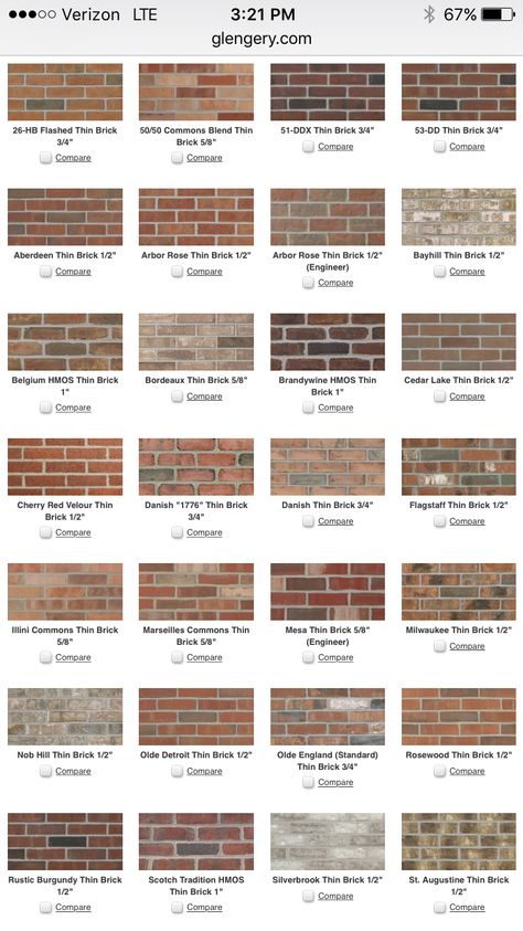 Glen Gery Stained Brick, Brown Roof Exterior, Exterior House Colors 2023, House Colors With Brown Roof, Exterior House Colors Indian Style, Brick Wall Decor, Bloxburg Exterior, Brick House Exterior, Types Of Bricks