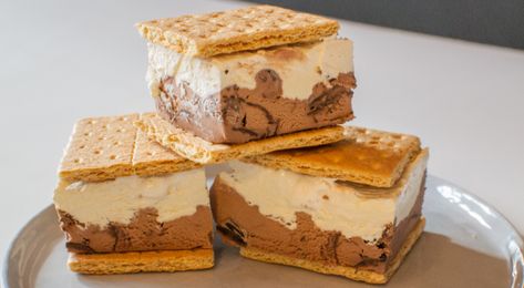 Neapolitan Desserts, Frozen Smores, Chocolate Spritz Cookies, Moose Tracks, Ice Cream Novelties, Ice Cream Sandwiches Recipe, Whats Gaby Cooking, Ice Cream Mix, Cookie Dough Ice Cream