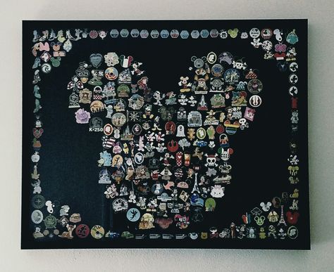 Our Disney Pin Collection Display Disney Pin Trading Display, Trading Pin Display, Display Disney Pins, How To Display Disney Pins, Disney Pin Collection Display, Disney Pin Board Ideas, Disney Pin Display Ideas, Pin Collection Display Ideas, Disney Pin Board