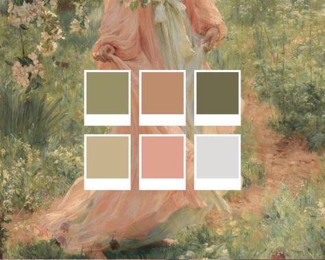 Earthy Pastel Color Palette, Cottagecore Colors, Color Palette Painting, Cottagecore Color Palette, Peach Color Palettes, Vegetable Market, Palette Painting, Cottagecore Home Decor, Cottagecore Outfit