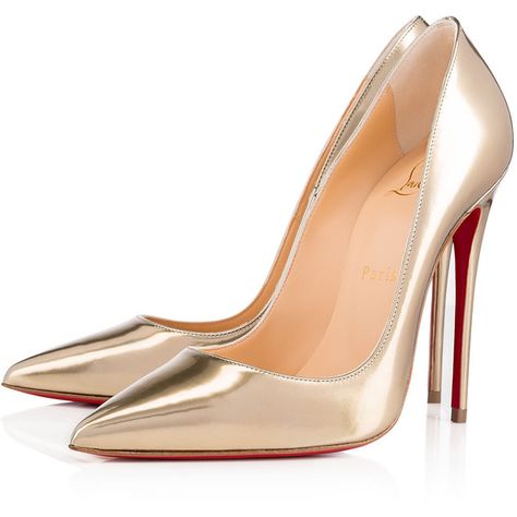 So Kate 120 Light Gold Specchio/Laminato - Women Shoes - Christian... ($695) ❤ liked on Polyvore featuring shoes, christian louboutin, light gold shoes and christian louboutin shoes Louboutin Nails, Christian Louboutin Wedding Shoes, Louboutin Online, Christian Louboutin Outlet, Christian Louboutin So Kate, So Kate, Louboutin Heels, Christian Louboutin Heels, Gold Shoes