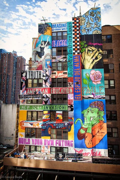 Faile New Mural On 44th Street In New York City, USA Street Art News, Graffiti Tattoo, New York Graffiti, Artist Project, Iconic Images, Urban Street Art, Amazing Street Art, 3d Street Art, Graffiti Murals