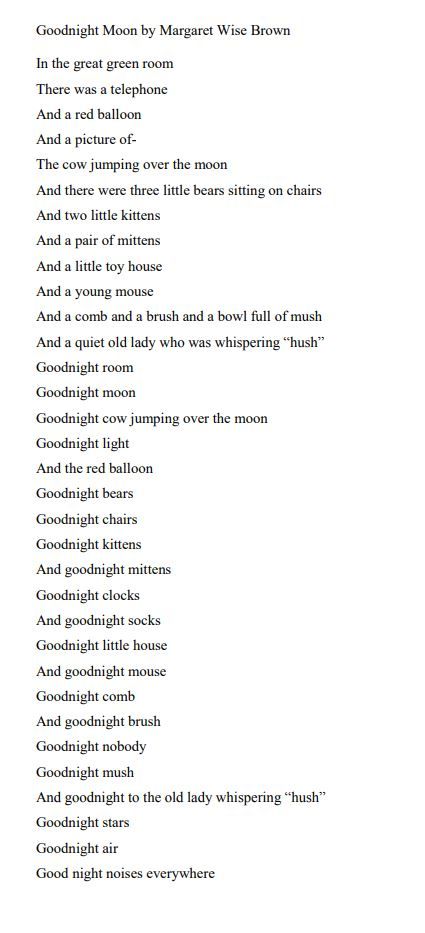 Goodnight Moon by Margaret Wise Brown https://fromabcstoacts.com/bedtime-stories-for-kids/ Bed Time Poems For Kids, Good Night Moon Book Tattoo, Cute Bedtime Stories For Boyfriend, Goodnight Poems For Him, Bedtime Stories For Boyfriend, Bedtime Story For Boyfriend, Good Night Moon Book, Goodnight Moon Quotes, Goodnight Poems