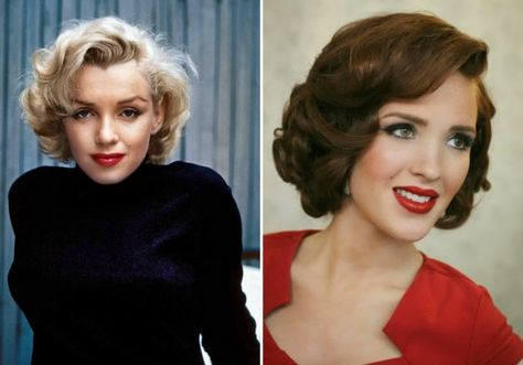 You just need a curling iron, a comb, and some bobby pins to DIY your own pin curls. Rose Bryne, Old Hollywood Makeup, Old Hollywood Hair, Vintage Hairstyles Tutorial, Hollywood Makeup, Hollywood Hair, Rockabilly Hair, Retro Hair, Pin Curls