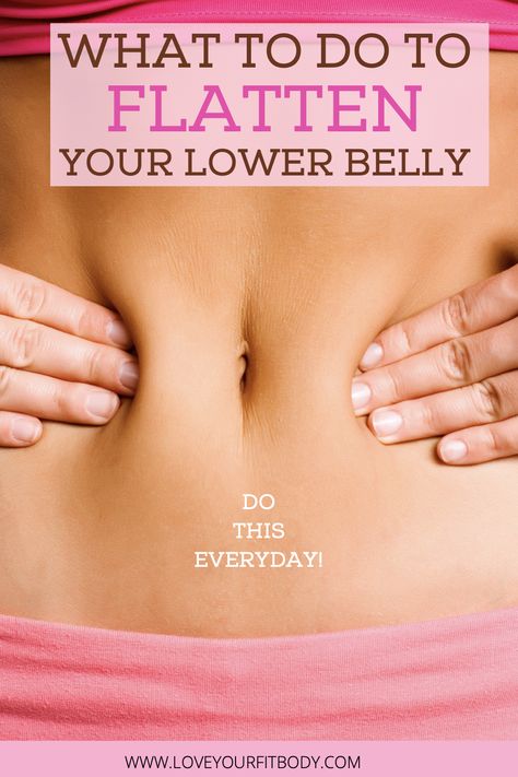 Learn 2 methods guaranteed to help you flatten your lower belly. Do this everyday to achieve a smaller waistline, and flatter tummy. Flatten Belly, Lower Belly Pooch, Flatter Tummy, Flatten Tummy, Flatter Stomach, Belly Pooch, Lose Lower Belly Fat, Lower Belly Fat, Lower Belly