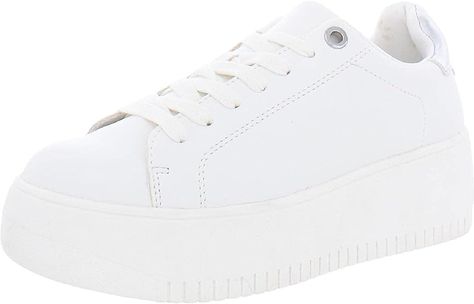 Steve Madden Platform Sneakers, Steve Madden Sneakers, White Leather Sneakers, Synthetic Rubber, Kids Luggage, Perfect Shoes, Luxury Store, Fashion Sneakers, Pharmacy Gifts