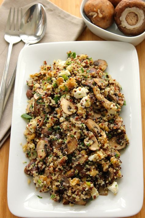 Quinoa With Mushrooms, Valley Kitchen, Mushroom Quinoa, Quinoa Dishes, Cremini Mushrooms, Green Valley, Pepper Mill, Quinoa Recipes, How To Cook Quinoa