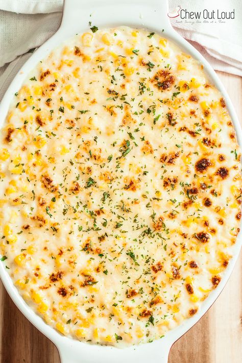 Corn Au Gratin, Southern Creamed Corn, Corn Thanksgiving, Corn Recipes Side Dishes, Slow Cooker Creamed Corn, Oreo Cookie Balls, Corn Side Dish, Creamed Corn Recipes, Cookie Balls