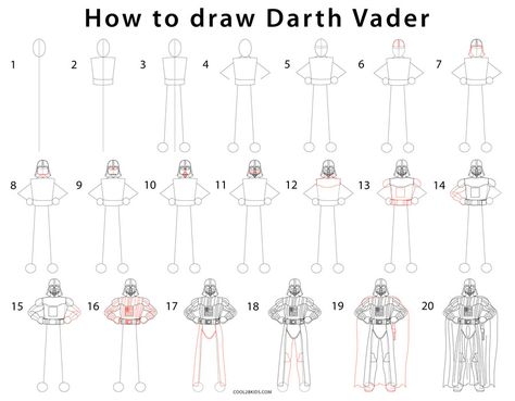 How To Draw Darth Vader Step By Step, How To Draw Darth Vader, Vader Drawing, How To Draw Lightning, How To Draw Venom, Darth Vader Drawing, Olaf Drawing, Step By Step Sketches, Bridge Drawing