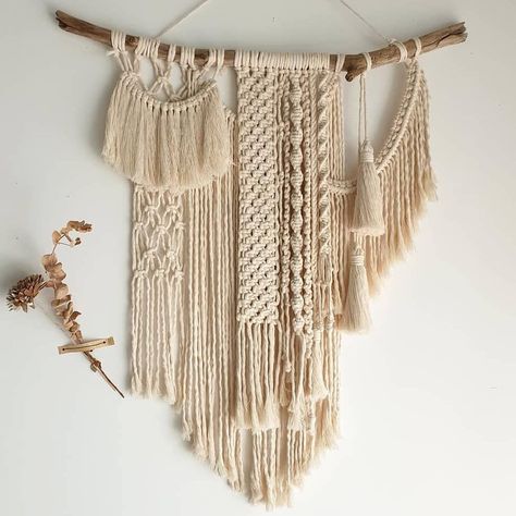 @fiberart Community On Instagram: “work Of @didee Designs • • • • • Asymmetrical Fun 😍 This One… | Macrame Design, Macrame 18C Pattern Living Room, Wall Art Macrame, Wall Decor Macrame, Boho Dream Catcher, Macrame Headboard, Macrame Knots Pattern, Macrame Wall Hanging Patterns, Wall Hanging Diy, Macrame Wall Art