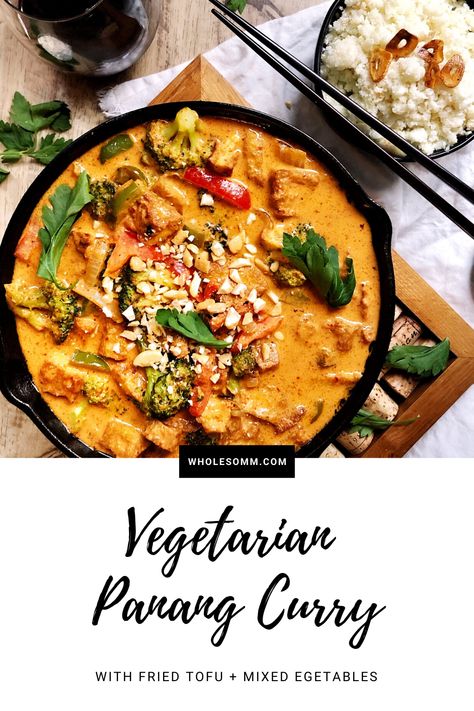 Thai Curry Recipes Vegetarian, Curry With Vegetables, Thai Panang Curry, Panang Curry Recipe, Vegan Thai Curry, Tofu Broccoli, Vegetarian Thai Recipes, Thai Curry Recipes, Vegetarian Thai