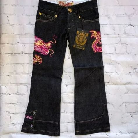 NWT Girls Size 6 Aristabrat Swarovski Crystal Gemstone Couture Blue Jeans Boys Khaki Pants, Boys Cargo Shorts, Baby Boy Pants, Pink Dragon, Under Armour Girls, Navy Blue Pants, Embroidered Pants, Ruffle Pants