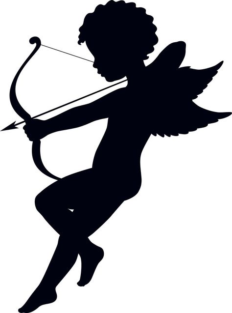 An Arrow Tattoo, Cupid Silhouette, Dragon Tattoo Arm, Archery Targets, Cupid Tattoo, Silhouette Tattoo, Arrow Tattoo Design, Cupid Love, Silhouette Tattoos