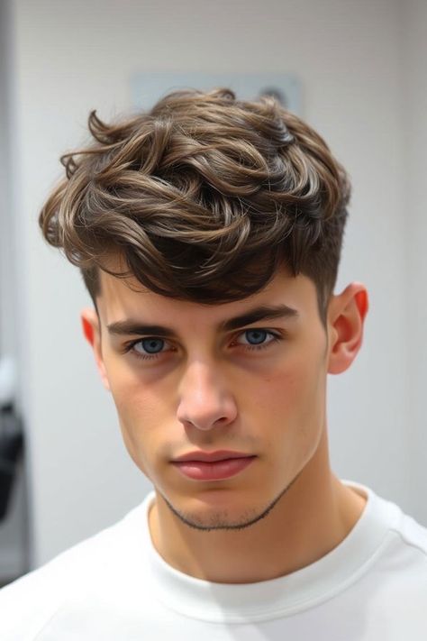 Deep Chocolate Brown Curly Undercut, Modern Men Hairstyle, men haircut Male Hairstyle, Wedding Color Schemes Spring, Curly Undercut, The Haircut, Hairstyle Men, Beach Wedding Colors, Wedding Color Combos, Men Hairstyle, Sandy Blonde