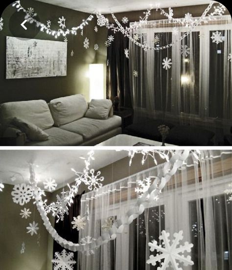 Dorm Christmas, Christmas Dorm, Diy Natal, Dorm Stuff, Winter Wonderland Party, Paper Chains, Winter Inspo, Dorm Ideas, House Decorations