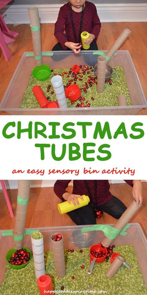 Christmas Tubes – HAPPY TODDLER PLAYTIME Christmas Sensory, Christmas Activities For Toddlers, Christmas Toddler, Christmas Crafts For Toddlers, Peppermint Christmas, Toddler Sensory, Christmas School, Preschool Christmas, Natural Christmas