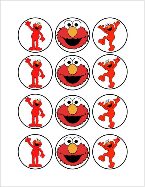 Elmo Cartoon, Sesame Street Birthday Cakes, Elmo Birthday Cake, Elmo Wallpaper, Elmo Cupcakes, Cartoon Cupcakes, Elmo And Friends, Dulces Halloween, Cupcake Cookie