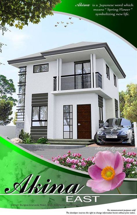 AKINA EAST - bacolod City, Phils. location:  Burgos Extn., Bacolod City 2 storey single detached house 4 bedrooms, 2 toilet with provision for carport price: 3,425,000  lot area: 100 sqm.  floor area: 75 sqm.  equity 20%  now payable in 24  months balance - loanable at the bank /  pag-ibig 100 Sqm House Design 2 Storey Floor Plan, 100 Sqm House Design 2 Storey, 100sqm House, Temporary House, Two Storey House Plans, Philippines House Design, Philippine Houses, Bacolod City, 2 Storey House Design