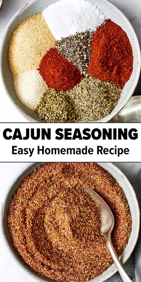 Cajun seasoning Cajun Seasoning Recipe, Cajun Seasoning Mix, Herb Blends, Homemade Cajun Seasoning, Tandoori Masala, Seasoning Recipe, Homemade Spices, Homemade Seasonings, Cajun Recipes