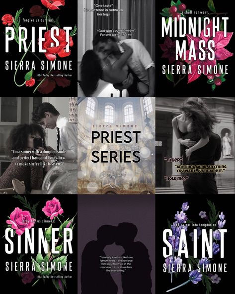 Priest Series Sierra Simone, Sierra Simone Books, Saint Sierra Simone, Saint Sierra Simone Aesthetic, Priest Book Aesthetic, Sinner Sierra Simone Aesthetic, Sinner Sierra Simone, Priest Sierra Simone, Priest Book