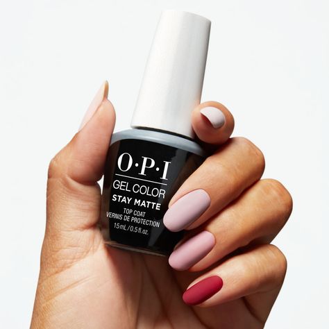 @opi is always saving us with the perfect matte top coat. ​ Opi Matte Top Coat, Opi Gel Nail Polish, Kiara Sky Gel Polish, Lash And Brow Tint, Opi Gel Nails, Matte Gel, Gel Lamp, Matte Top Coat, Glitter Gel Polish