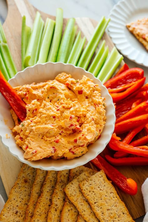 This pimento cheese recipe is the best! It's the perfect combination of cheesy, tangy, peppery (spicy if you wish), and spreadable. Pimento cheese is a quick and easy dip or sandwich spread. #pimentocheese #cheddarcheese #partydip #appetizer #southernrecipe #cookieandkate Pimento Cheese Dip Recipe, Gf Appetizers, Pimento Cheese Recipe, Sweet Potato Seasoning, Southern Foods, Pimento Cheese Dip, Homemade Pimento Cheese, Pimento Cheese Spread, Crispy Baked Potatoes