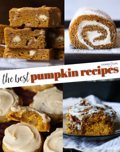 Embrace the flavors of the season with the Best Pumpkin Recipes for Fall! From easy pumpkin cakes, cookies, pumpkin bread, and more. Easy Fall Baking, Fall Baking Ideas, Best Pumpkin Recipes, Pumpkin Cake Easy, Pumpkin Cakes, Cookies Pumpkin, Easy Pumpkin Dessert, Cookies And Cups, Dump Cake Pumpkin