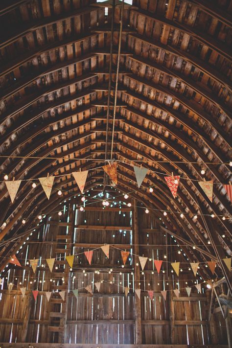 . Barn Dance Party, Paper Flags, Dance Decorations, Nebraska Wedding, Barn Parties, Barn Dance, Barn Wedding Decorations, Pennant Flags, Party Barn